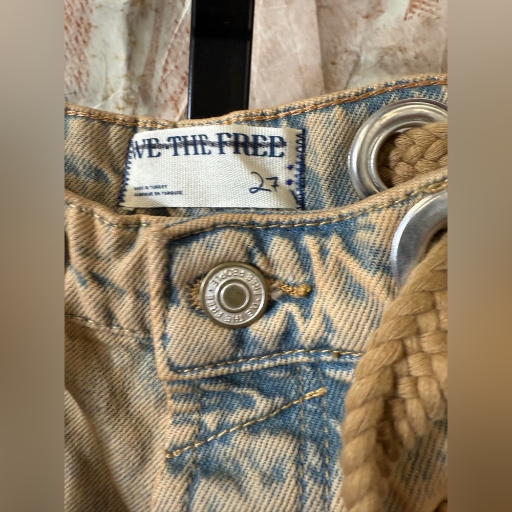New Free People We The Free Moxie Pull-On Barrel Jeans Size 27 - Picture 7 of 7